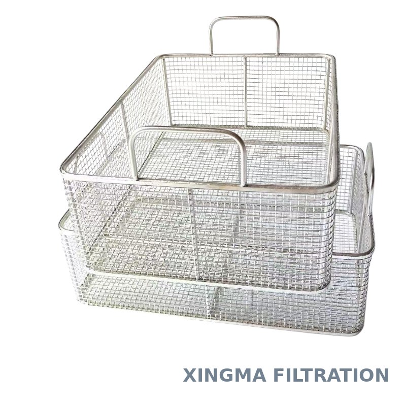 Perforated metal strainer basket