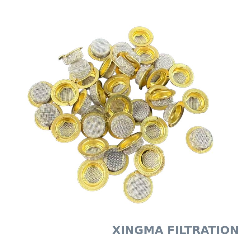 Wire mesh end cap for filter element