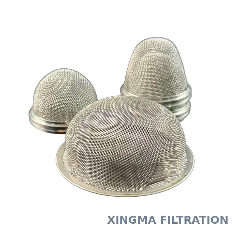 Conical stainless steel filter cap
