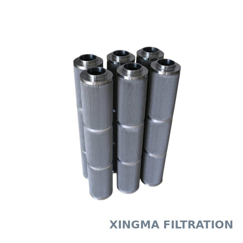 Pleated stainless steel filter element