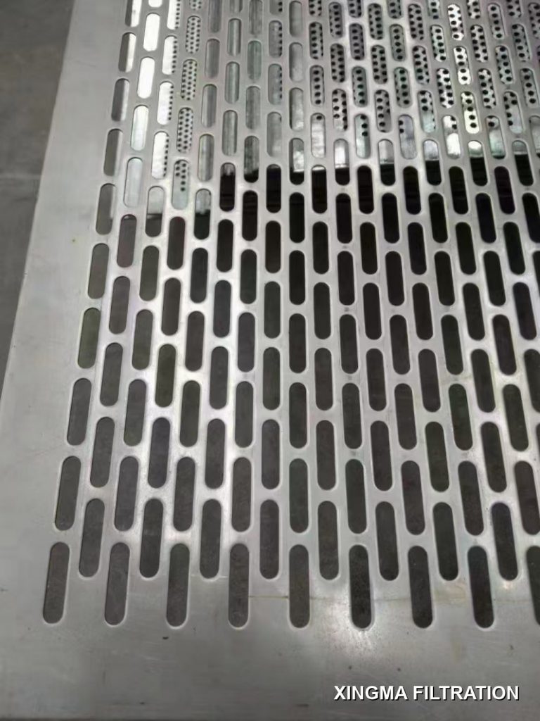Perforated metal filter screen